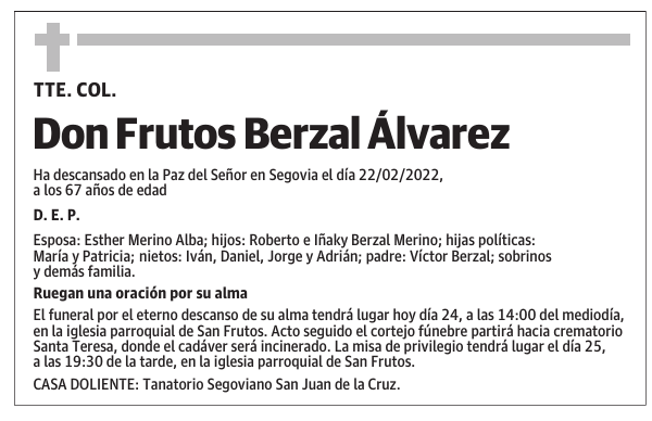 Don Frutos Berzal Álvarez