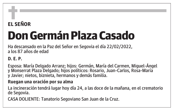 Don Germán Plaza Casado