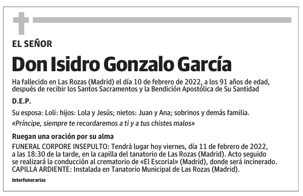 Don Isidro Gonzalo García