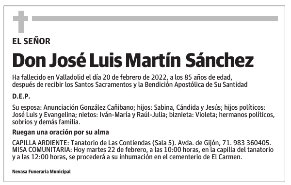 Don José Luis Martín Sánchez