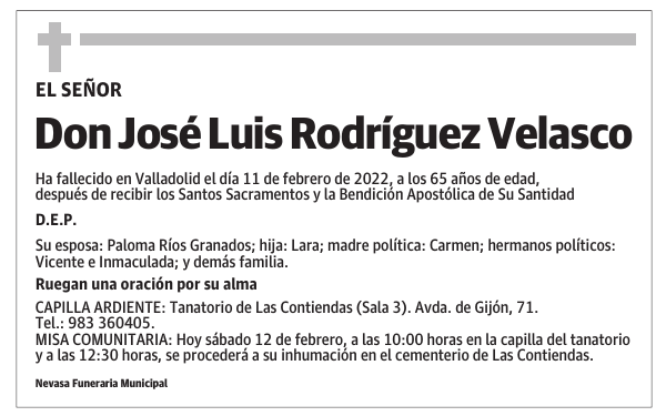 Don José Luis Rodríguez Velasco