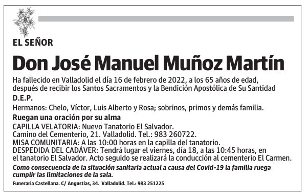 Don José Manuel Muñoz Martín