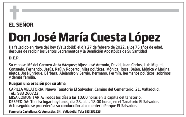 Don José María Cuesta López