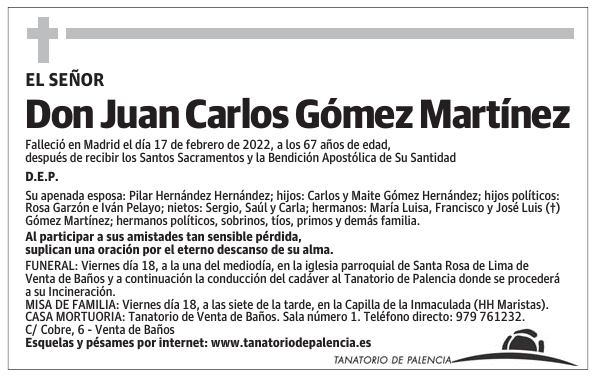 Don Juan Carlos Gómez Martínez