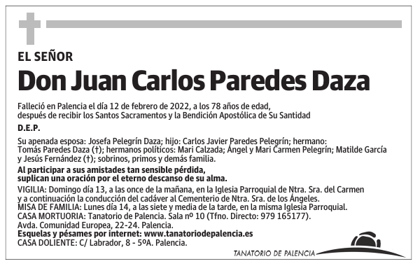 Don Juan Carlos Paredes Daza
