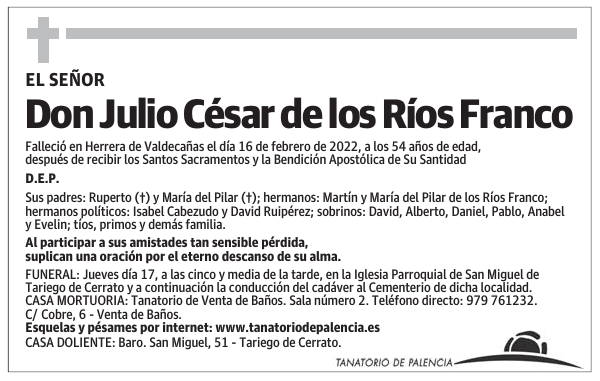 Don Julio César de los Ríos Franco