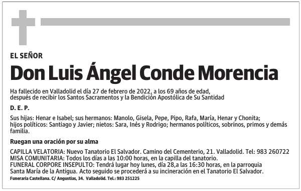 Don Luis Ángel Conde Morencia