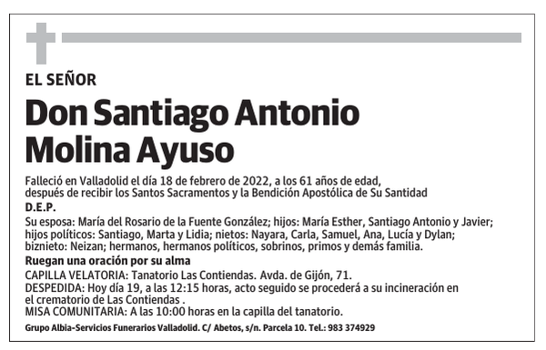Don Santiago Antonio Molina Ayuso