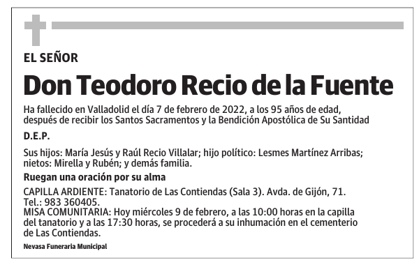Don Teodoro Recio de la Fuente