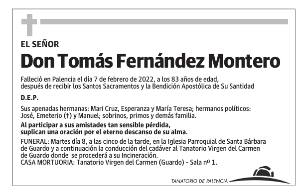 Don Tomás Fernández Montero