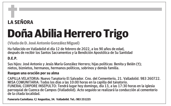 Doña Abilia Herrero Trigo