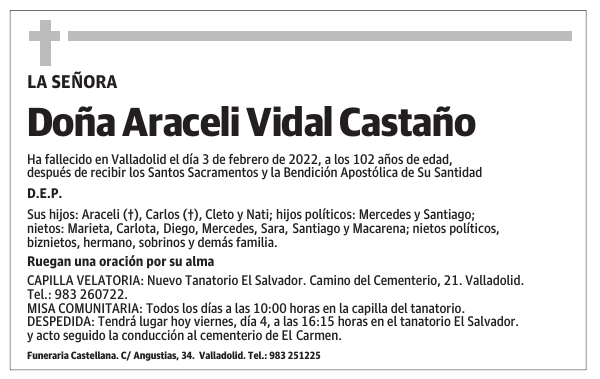 Doña Araceli Vidal Castaño