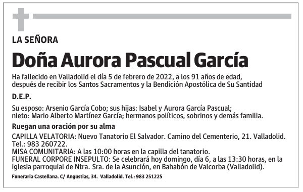 Doña Aurora Pascual García