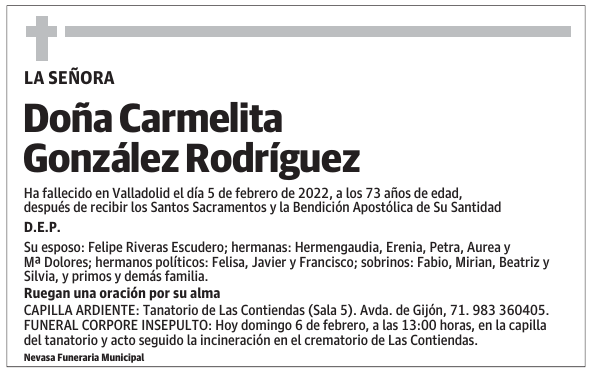 Doña Carmelita González Rodríguez