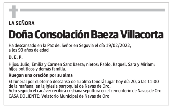 Doña Consolación Baeza Villacorta