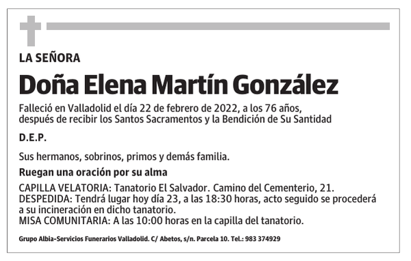 Doña Elena Martín González