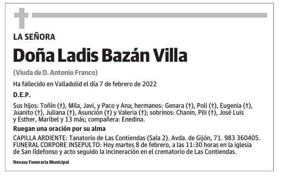 Doña Ladis Bazán Villa