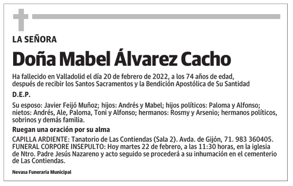 Doña Mabel Álvarez Cacho