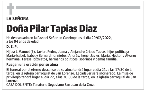 Doña Pilar Tapias Diaz