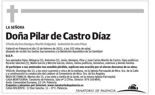 Doña Pilar de Castro Díaz