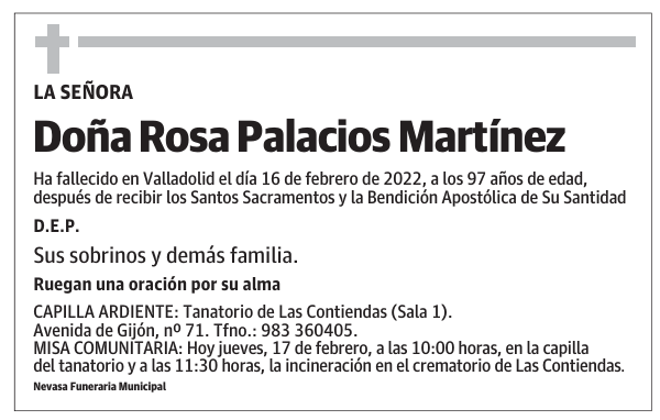 Doña Rosa Palacios Martínez