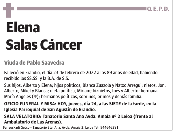 Elena Salas Cáncer
