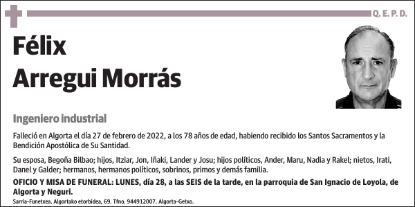 Félix Arregui Morrás