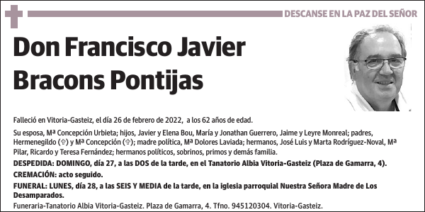 Francisco Javier Bracons Pontijas