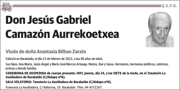 Jesús Gabriel Camazón Aurrekoetxea