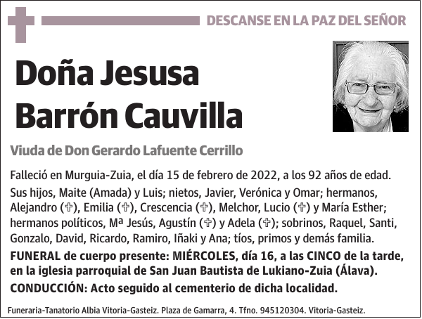 Jesusa Barrón Cauvilla