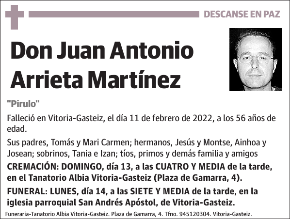 Juan Antonio Arrieta Martínez