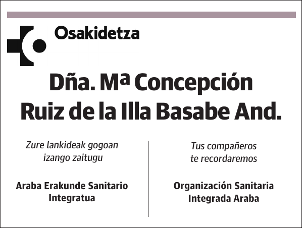 Mª Concepción Ruiz de la Illa Basabe