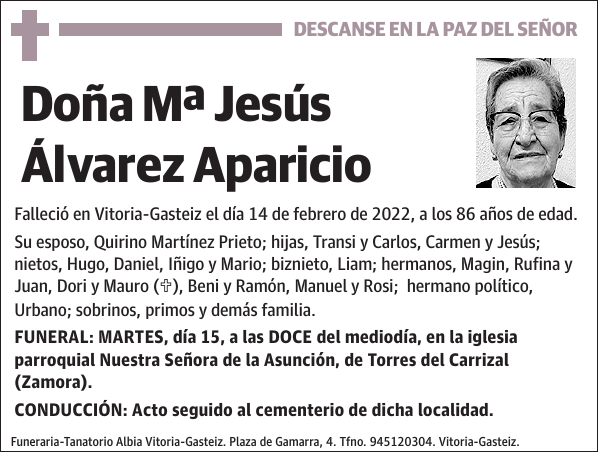 Mª Jesús Álvarez Aparicio