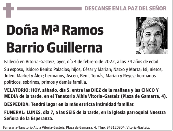 Mª Ramos Barrio Guillerna