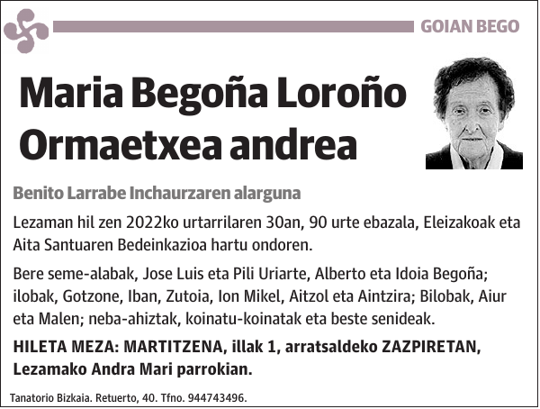 Maria Begoña Loroño Ormaetxea