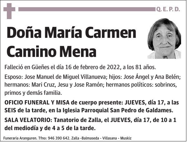 María Carmen Camino Mena