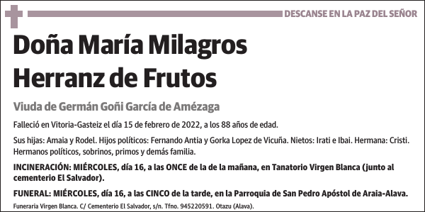 María Milagros Herranz de Frutos