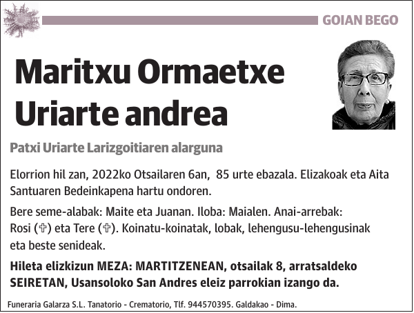 Maritxu Ormaetxe Uriarte