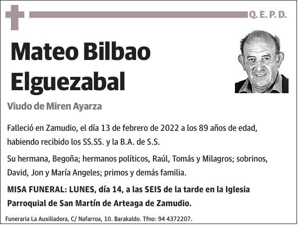 Mateo Bilbao Elguezabal
