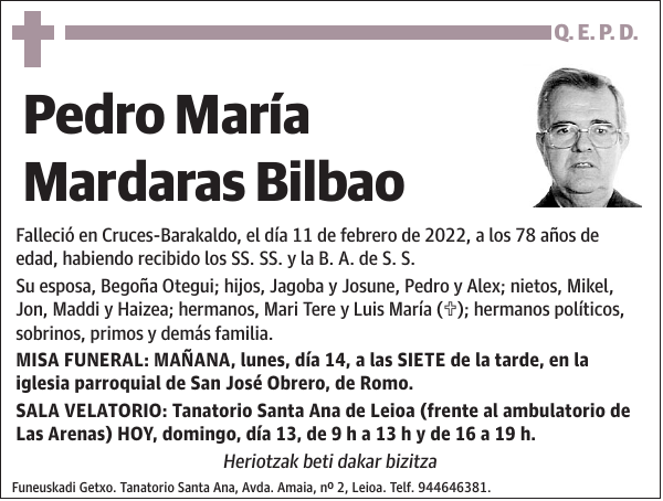 Pedro María Mardaras Bilbao