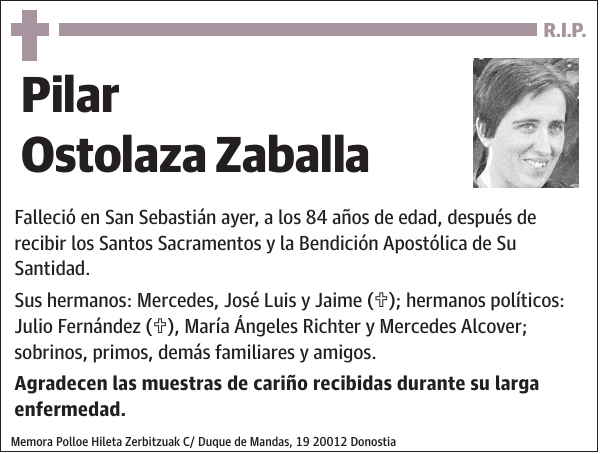Pilar Ostolaza Zaballa