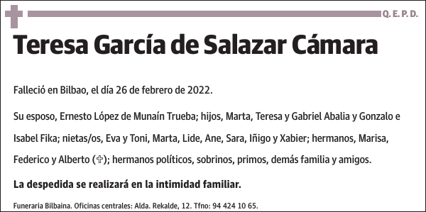 Teresa García de Salazar Cámara