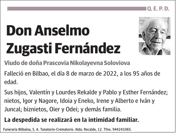 Anselmo Zugasti Fernández