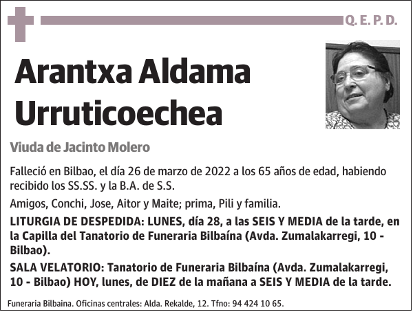 Arantxa Aldama Urruticoechea