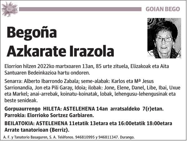 Begoña Azkarate Irazola