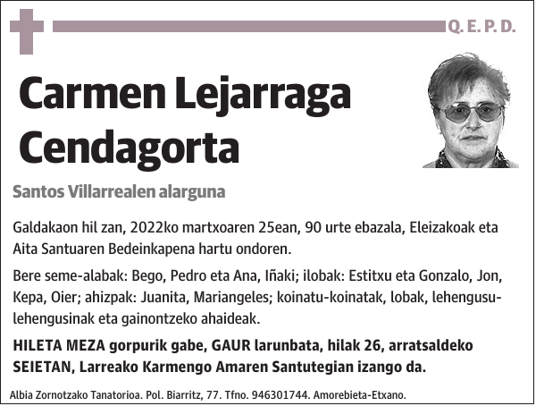Carmen Lejarraga Cendagorta