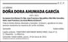 DOÑA  DORA  AHUMADA  GARCÍA