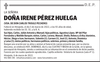 DOÑA  IRENE  PÉREZ  HUELGA