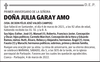 DOÑA  JULIA  GARAY  AMO