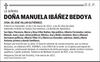 DOÑA  MANUELA  IBÁÑEZ  BEDOYA